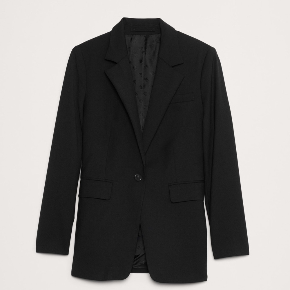 NWT! Banana Republic Black Siena Italian Wool Blazer - Multiple Sizes 🩷 #444943 - Picture 5 of 16